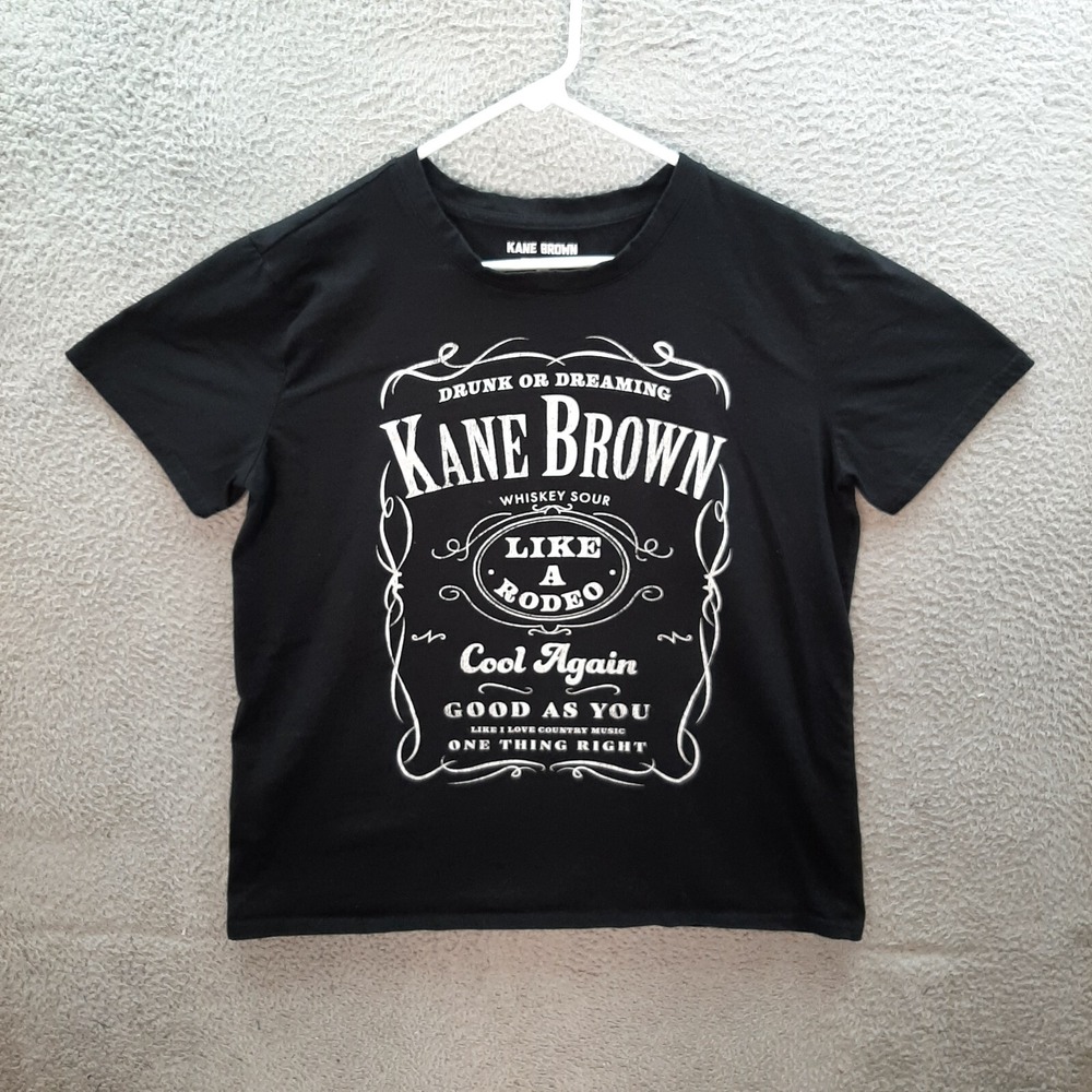 Kane Brown Shirt Womens Medium Black Country Music Graphic Band Tee Western